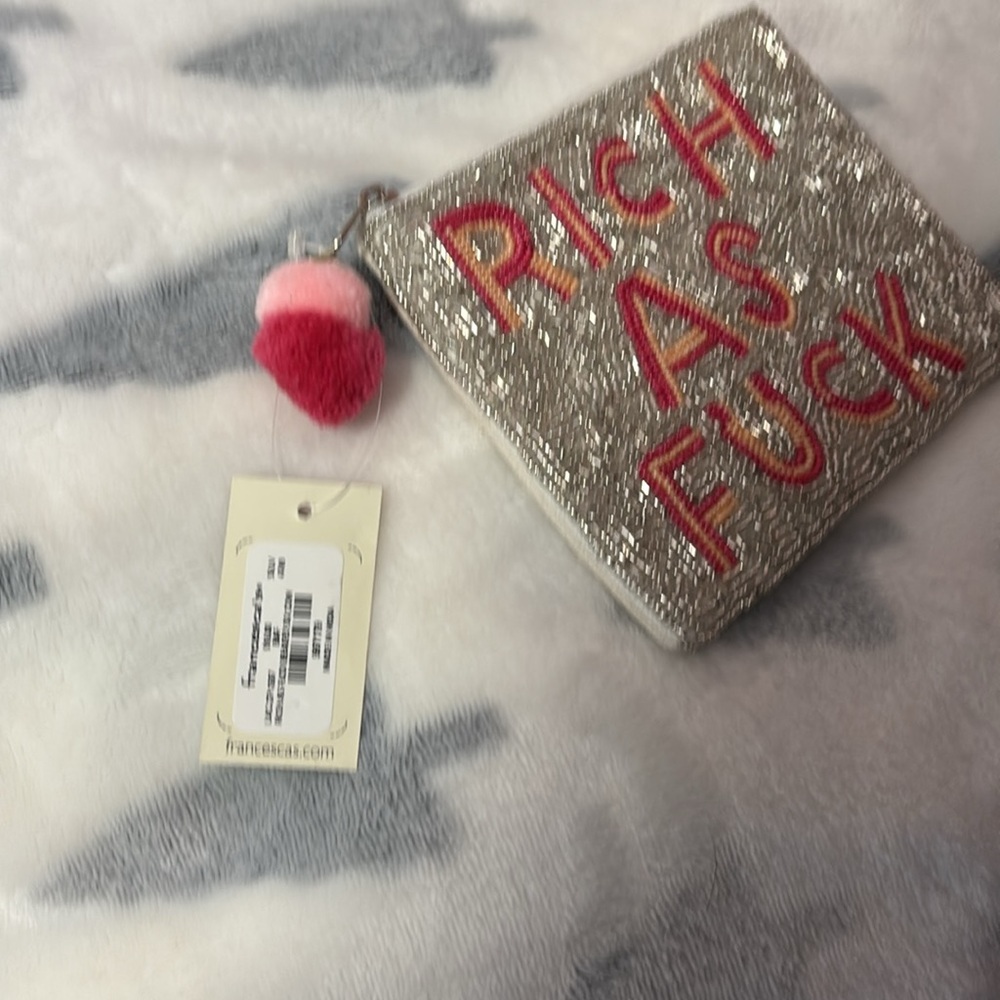 NWT Rich As F beaded coin wristlet - Picture 4 of 6